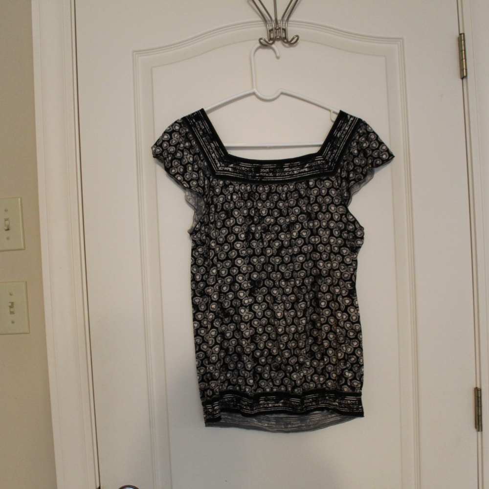 Black & White Patterned Top by Max Studio - Picture 4 of 5